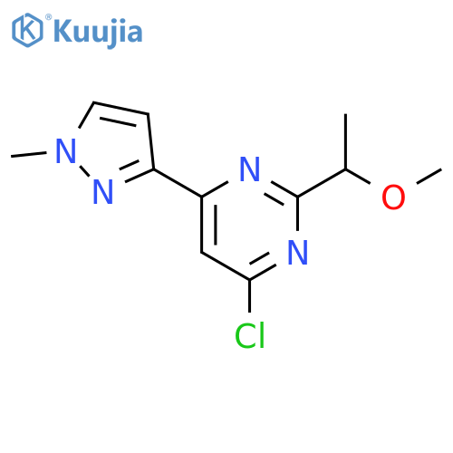 4-Chloro-2-(1-methoxy-ethyl)-6-(1-methyl-1H-pyrazol-3-yl)-pyrimidine structure