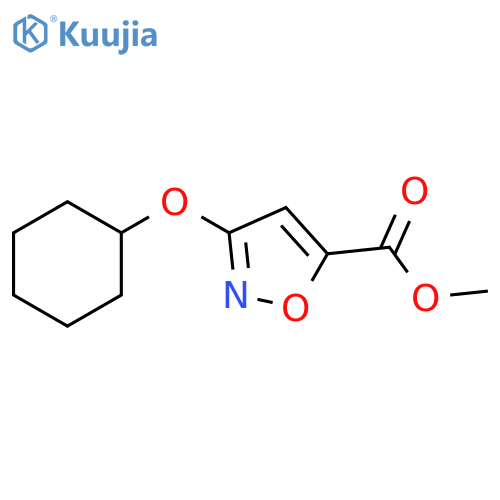 3-Cyclohexyloxy-isoxazole-5-carboxylic acid methyl ester structure
