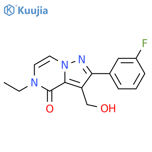 5-Ethyl-2-(3-fluoro-phenyl)-3-hydroxymethyl-5H-pyrazolo[1,5-a]pyrazin-4-one structure