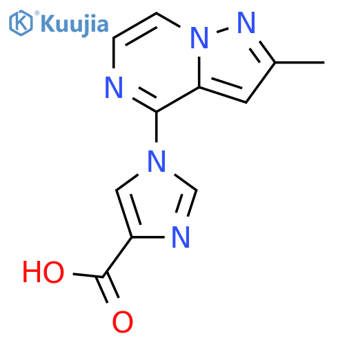 1-(2-Methyl-pyrazolo[1,5-a]pyrazin-4-yl)-1H-imidazole-4-carboxylic acid structure
