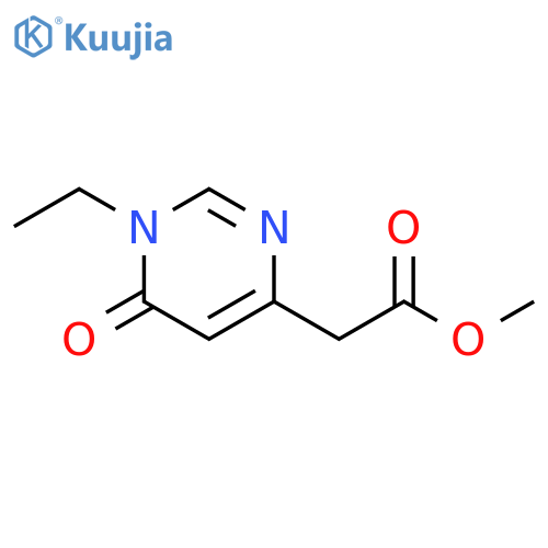 (1-Ethyl-6-oxo-1,6-dihydro-pyrimidin-4-yl)-acetic acid methyl ester structure