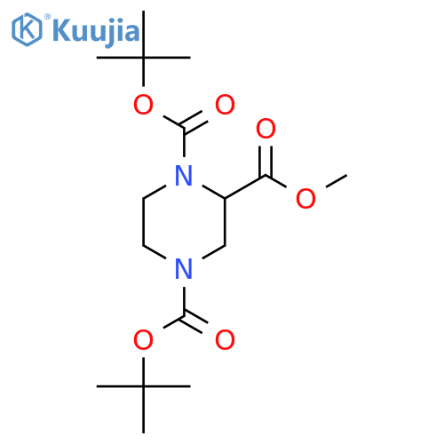 1,4-DI-Tert-butyl 2-methyl piperazine-1,2,4-tricarboxylate structure