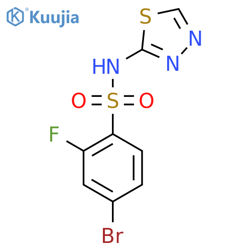 4-Bromo-2-fluoro-N-(1,3,4-thiadiazol-2-yl)benzenesulfonamide structure