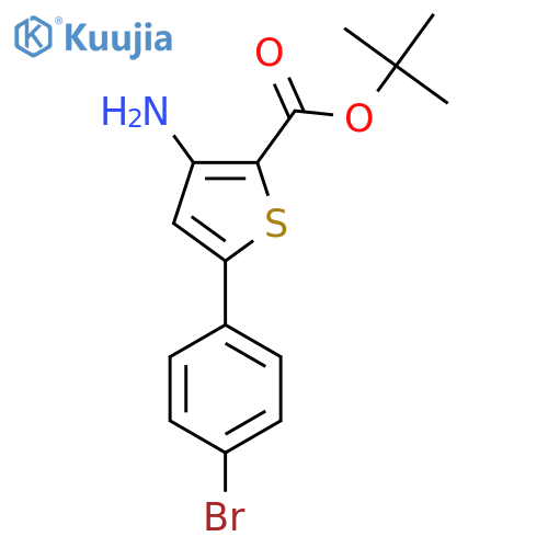 Tert-butyl 3-amino-5-(4-bromophenyl)thiophene-2-carboxylate structure