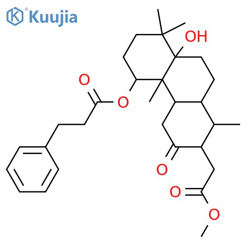 1,5-Dihydroxy-12-oxo-16-cassanoic acid; (1α,5α,13α)-form, 1-O-(3-Phenylpropanoyl), Me ester structure