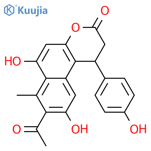 8-Acetyl-1,2-dihydro-6,9-dihydroxy-1-(4-hydroxyphenyl)-7-methyl-3H-naphtho[2,1-b]pyran-3-one structure
