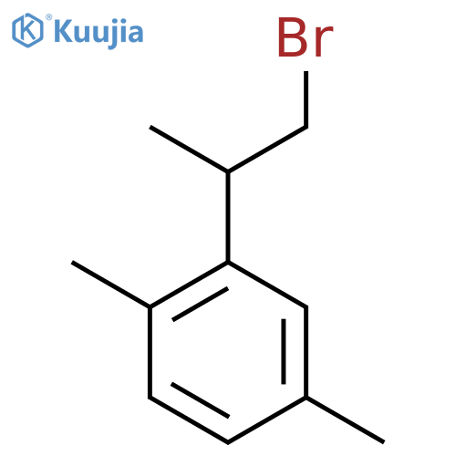 2-(1-bromopropan-2-yl)-1,4-dimethylbenzene structure