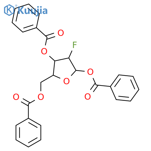 1,3,5-Tri-O-benzoyl-2-deoxy-2-fluoro-a-L-arabinofuranose structure