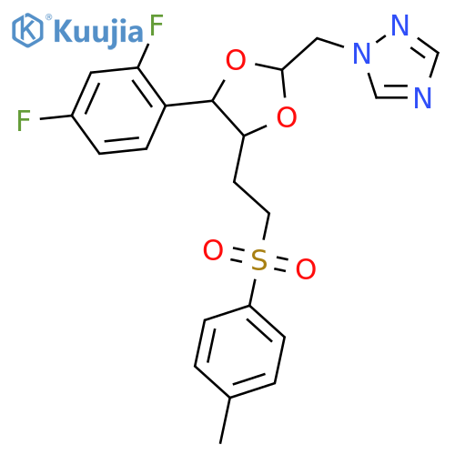 1-(((2S,4S,5R)-4-(2,4-Difluorophenyl)-5-(2-tosylethyl)-1,3-dioxolan-2-yl)methyl)-1H-1,2,4-triazole structure