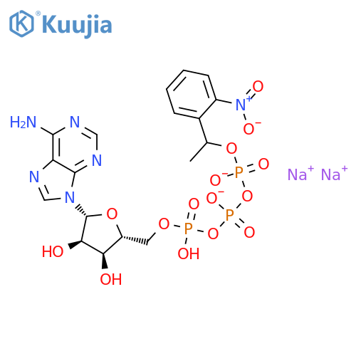 P3-(1-(2-Nitrophenyl)ethyl) adenosine 5′-triphosphate disodium salt structure