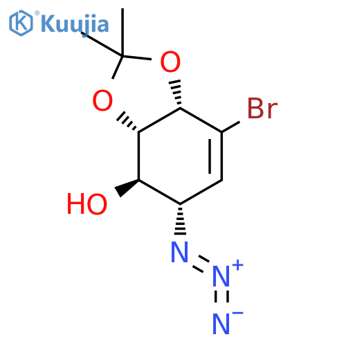 1,3-Benzodioxol-4-ol,5-azido-7-bromo-3a,4,5,7a-tetrahydro-2,2-dimethyl-, (3aS,4R,5S,7aS)- structure
