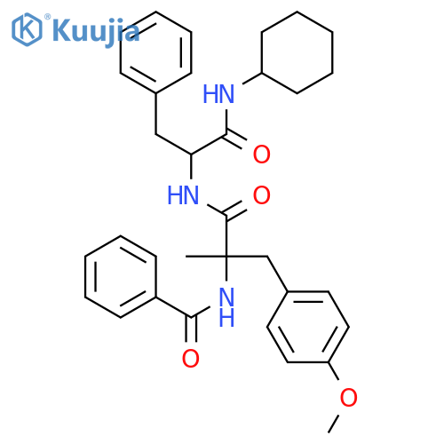 N-Benzoyl-O,α-dimethyl-D-tyrosyl-N-cyclohexyl-L-phenylalaninamide structure