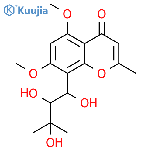 5,7-Dihydroxy-2-methyl-8-(3-methyl-2-butenyl)-4H-1-benzopyran-4-one; 2',3'-Dihydro, 1'ξ,2'ξ,3'-trihydroxy, 5,7-di-Me ether structure
