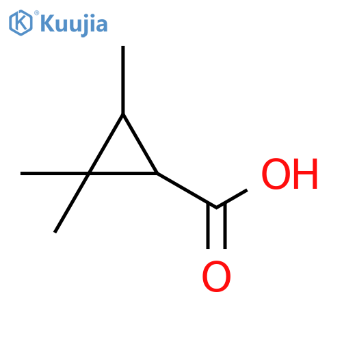 2,2,3-Trimethyl-cyclopropanecarboxylic acid structure