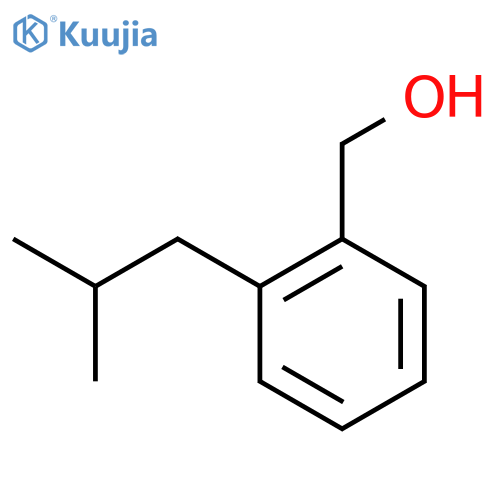 Benzenemethanol, 2-(2-methylpropyl)- structure