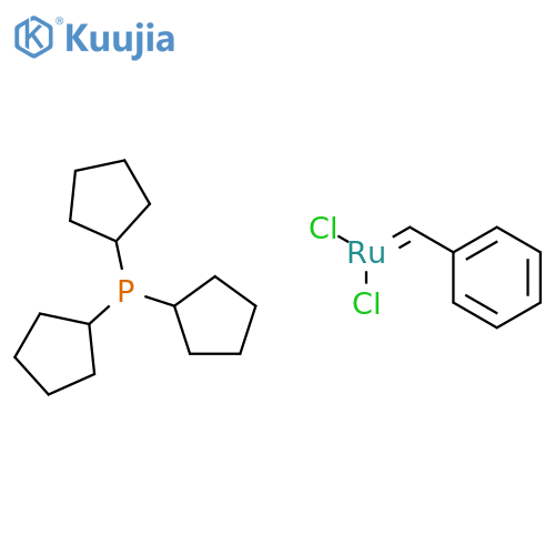 Benzylidene(dichloro)ruthenium;tricyclopentylphosphane structure