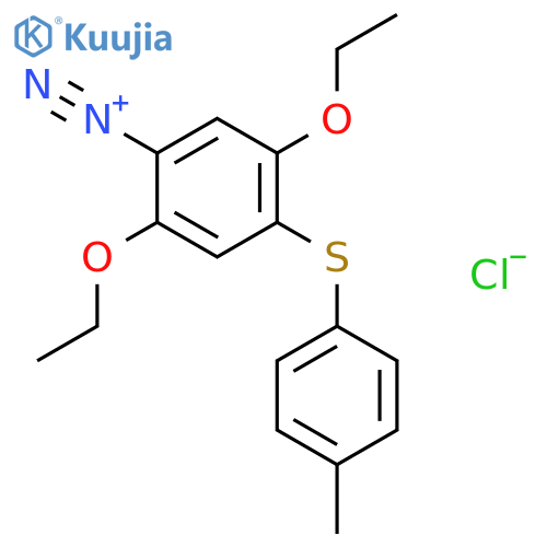 2,5-Diethoxy-4-[(4-methylphenyl)sulfanyl]benzene-1-diazonium chloride structure
