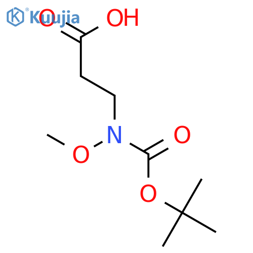 3-((Tert-Butoxycarbonyl)(methoxy)amino)propanoic acid structure
