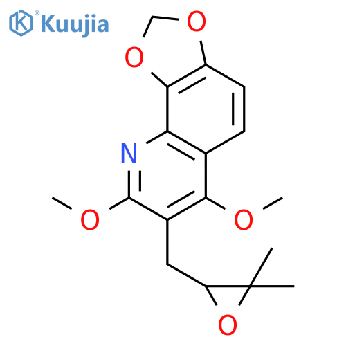 1,3-Dioxolo[4,5-h]quinoline,7-[[(2R)-3,3-dimethyl-2-oxiranyl]methyl]-6,8-dimethoxy- structure