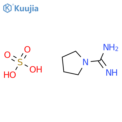 bis(pyrrolidine-1-carboximidamide); sulfuric acid structure