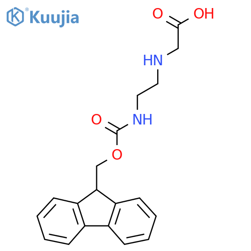 2-((2-((((9H-Fluoren-9-yl)methoxy)carbonyl)amino)ethyl)amino)acetic acid structure