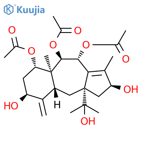 Benz[f]azulene-2,6,8,9,10(3H)-pentol,2,4,4a,5,6,7,8,8a,9,10-decahydro-3a-(1-hydroxy-1-methylethyl)-1,8a-dimethyl-5-methylene-,8,9,10-triacetate, (2S,3aS,4aR,6S,8S,8aS,9R,10R)- structure