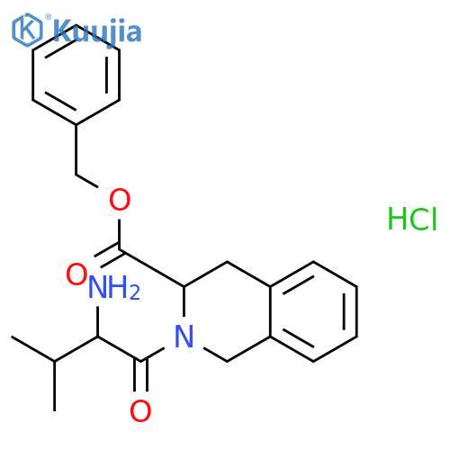 Benzyl 2-((S)-2-amino-3-methylbutanoyl)-1,2,3,4-tetrahydroisoquinoline-3-carboxylate hydrochloride structure