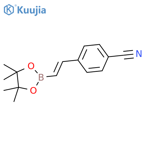 (E)-4-(2-(4,4,5,5-Tetramethyl-1,3,2-dioxaborolan-2-yl)vinyl)benzonitrile structure