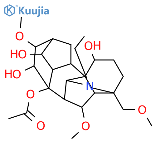 Aconitane-1,8,14,15-tetrol, 20-ethyl-6,16-dimethoxy-4-(methoxymethyl)-, 8-acetate, (1α,6α,14α,15α,16β)- structure