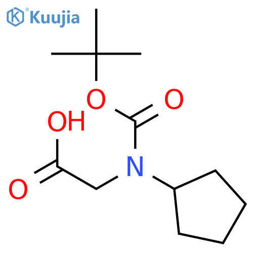 N-Boc-N-cyclopentyl-amino-acetic Acid structure