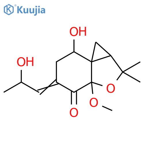 1H,5H-Cyclopropa[c]benzofuran-4(3aH)-one,tetrahydro-7-hydroxy-5-(2-hydroxypropylidene)-3a-methoxy-2,2-dimethyl- (9CI) structure