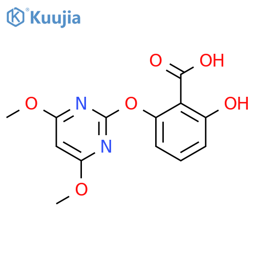 Benzoic acid,2-[(4,6-dimethoxy-2-pyrimidinyl)oxy]-6-hydroxy- structure