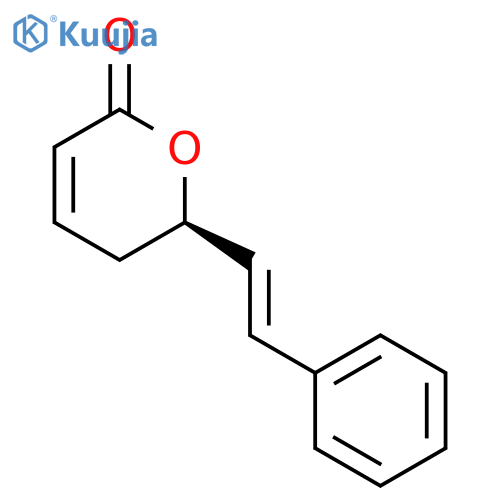 2H-Pyran-2-one,5,6-dihydro-6-[(1E)-2-phenylethenyl]-, (6R)- structure