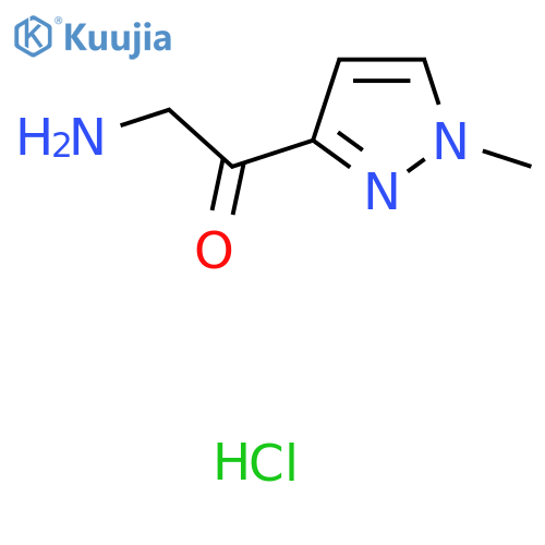 2-Amino-1-(1-methylpyrazol-3-yl)ethanone;hydrochloride structure
