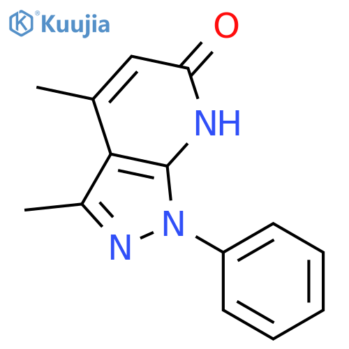 3,4-dimethyl-1-phenyl-1H-pyrazolo3,4-bpyridin-6-ol structure