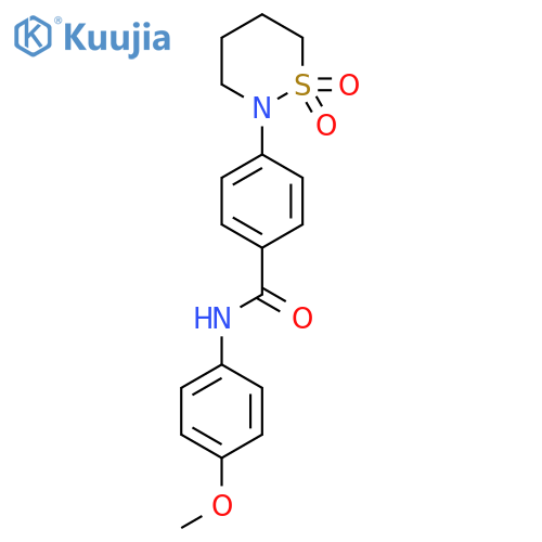 4-(1,1-dioxo-1lambda6,2-thiazinan-2-yl)-N-(4-methoxyphenyl)benzamide structure
