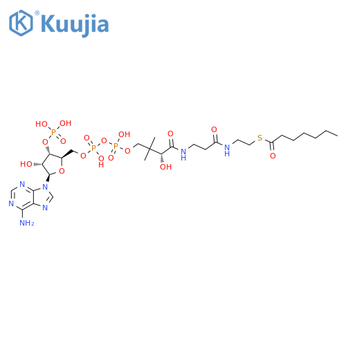 Heptanoyl-CoA -D3 structure
