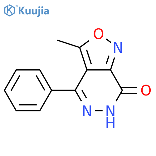3-methyl-4-phenyl-6H,7H-[1,2]oxazolo[3,4-d]pyridazin-7-one structure