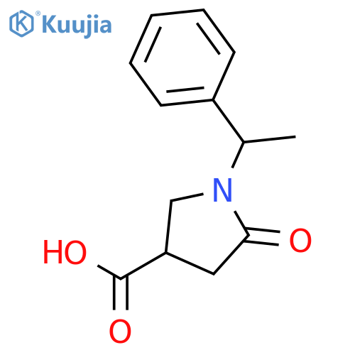 (3S)-5-Oxo-1-[(1S)-1-phenylethyl]pyrrolidine-3-carboxylic acid structure
