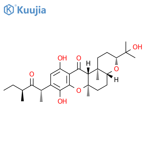Pyrano[3,2-a]xanthen-12(1H)-one,9-[(1S,3S)-1,3-dimethyl-2-oxopentyl]-2,3,4a,5,6,6a,12a,12b-octahydro-8,11-dihydroxy-3-(1-hydroxy-1-methylethyl)-6a,12b-dimethyl-,(3R,4aR,6aR,12aR,12bR)- structure