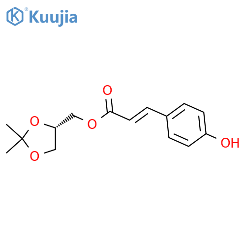 2-Propenoic acid, 3-(4-hydroxyphenyl)-, [(4S)-2,2-dimethyl-1,3-dioxolan-4-yl]methyl ester, (2E)- structure