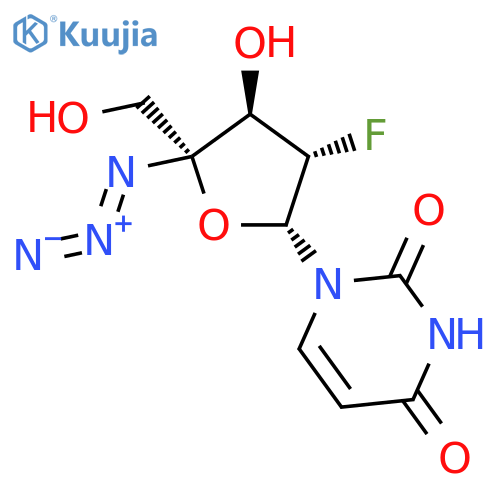 4'-C-azido-2'-deoxy-2'-fluoro-beta-D-arabinouridine structure