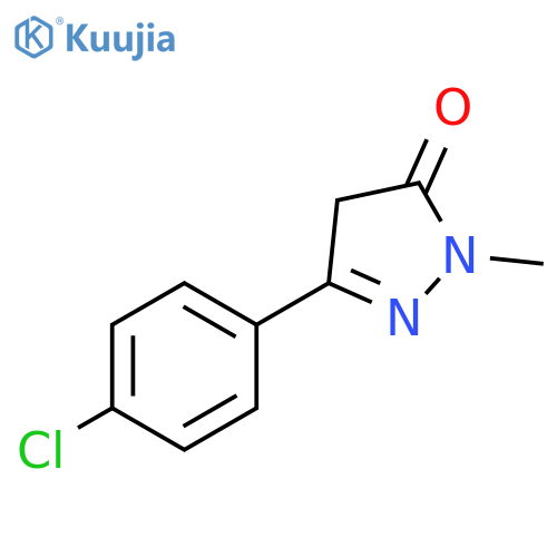 3-(4-chlorophenyl)-1-methyl-4,5-dihydro-1H-pyrazol-5-one structure