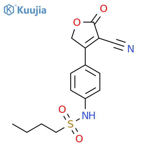 1-Butanesulfonamide,N-[4-(4-cyano-2,5-dihydro-5-oxo-3-furanyl)phenyl]- structure