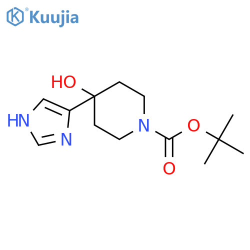4-Hydroxy-4-(1H-imidazol-4-yl)piperidine-1-carboxylic acid tert-butyl ester structure