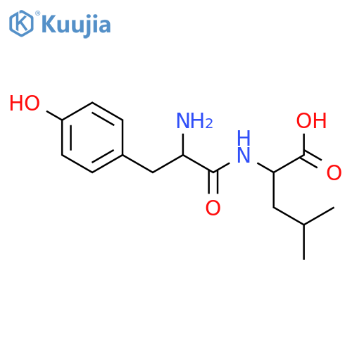 (S)-2-((S)-2-Amino-3-(4-hydroxyphenyl)propanamido)-4-methylpentanoic acid structure