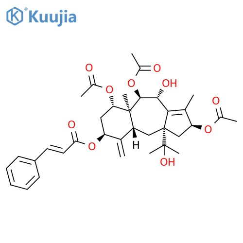2-Propenoic acid, 3-phenyl-, (2S,3aS,4aR,6S,8S,8aS,9R,10R)-2,8,9-tris(acetyloxy)-2,3,3a,4,4a,5,6,7,8,8a,9,10-dodecahydro-10-hydroxy-3a-(1-hydroxy-1-methylethyl)-1,8a-dimethyl-5-methylenebenz[f]azulen-6-yl ester, (2E)- (9CI) structure