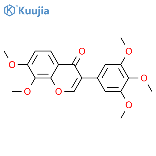 4H-1-Benzopyran-4-one, 7,8-dimethoxy-3-(3,4,5-trimethoxyphenyl)- structure