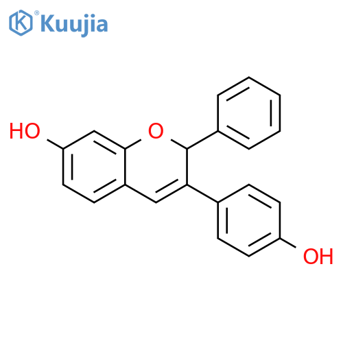 2H-1-Benzopyran-7-ol, 3-(4-hydroxyphenyl)-2-phenyl- structure