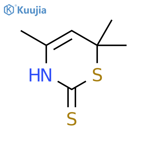 2H-1,3-Thiazine-2-thione,3,6-dihydro-4,6,6-trimethyl- structure